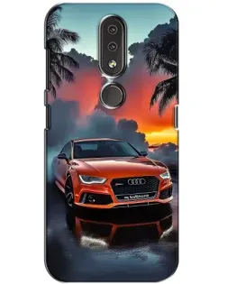 Чехол для Nokia 4.2 с картинкой «Audi — закат»