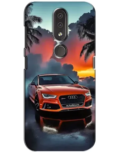Чехол для Nokia 4.2 с картинкой «Audi — закат»