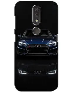 Чехол для Nokia 4.2 с картинкой «Audi — ночное отражение»