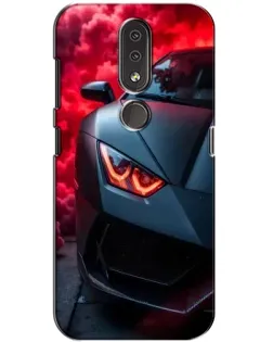 Чехол для Nokia 4.2 с картинкой «Lamborghini красное сияние» Чехол для Nokia 4.2 с картинкой «Lamborghini красное сияние»