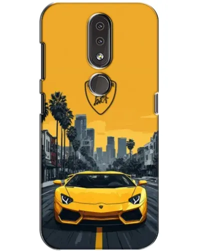 Чехол для Nokia 4.2 с картинкой «Желтый Lamborghini город» Чехол для Nokia 4.2 с картинкой «Желтый Lamborghini город»