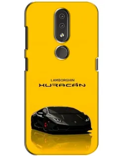 Чехол для Nokia 4.2 с картинкой «Lamborghini Huracan черный»
