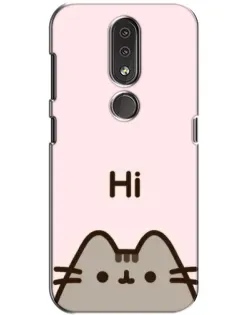 Чехол для Nokia 4.2 с картинкой «Пушин говорит Hi»