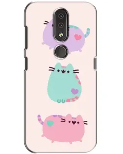 Чехол для Nokia 4.2 с картинкой «Pusheen трио»