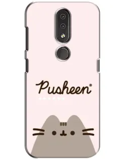 Чехол для Nokia 4.2 с картинкой «Pusheen логотип»