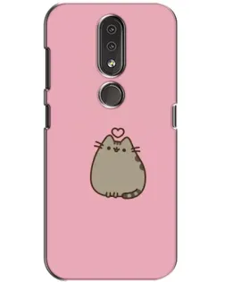 Чехол для Nokia 4.2 с картинкой «Pusheen сердце»