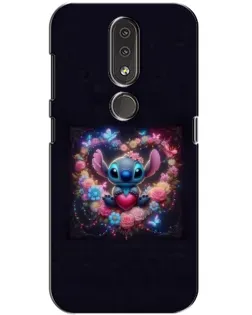 Чехол для Nokia 4.2 с картинкой «Stitch в цветах» Чехол для Nokia 4.2 с картинкой «Stitch в цветах»