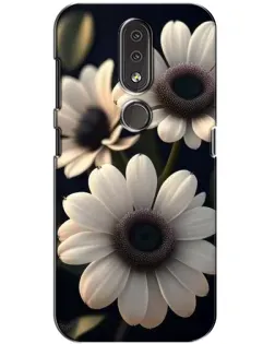 Чехол для Nokia 4.2 с картинкой «Белые маргаритки макро»