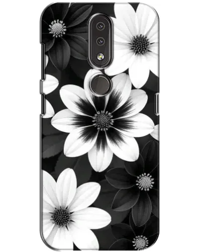 Чехол для Nokia 4.2 с картинкой «Монохромные астры» Чехол для Nokia 4.2 с картинкой «Монохромные астры»