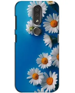 Чехол для Nokia 4.2 с картинкой «Белоснежные маргаритки»
