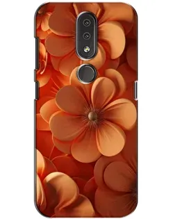 Чехол для Nokia 4.2 с картинкой «Оранжевый макро цветок»
