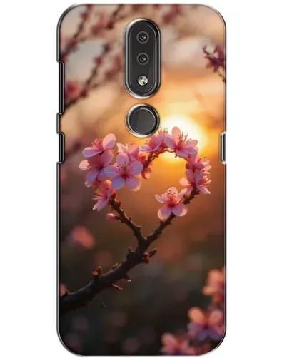 Чехол для Nokia 4.2 с картинкой «Розовый цвет сердце на фоне заката» Чехол для Nokia 4.2 с картинкой «Розовый цвет сердце на фоне заката»