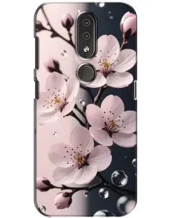 Чехол для Nokia 4.2 с картинкой «Нежная сакура и капли»