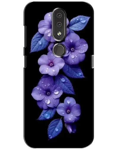 Чехол для Nokia 4.2 с картинкой «Фиолетовые цветы с росою» Чехол для Nokia 4.2 с картинкой «Фиолетовые цветы с росою»