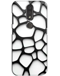 Чехол для Nokia 4.2 с картинкой «Белая объемная сетка» Чехол для Nokia 4.2 с картинкой «Белая объемная сетка»