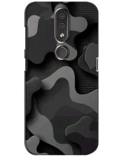 Чехол для Nokia 4.2 с картинкой «Темный абстрактный камуфляж»
