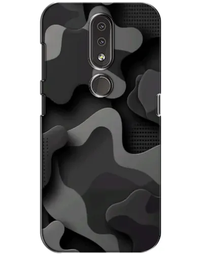 Чехол для Nokia 4.2 с картинкой «Темный абстрактный камуфляж» Чехол для Nokia 4.2 с картинкой «Темный абстрактный камуфляж»