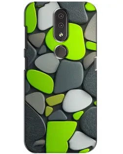 Чехол для Nokia 4.2 с картинкой «Яркая неоновая галька»