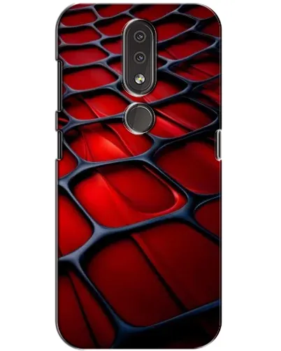 Чехол для Nokia 4.2 с картинкой «Красная глянцевая сетка» Чехол для Nokia 4.2 с картинкой «Красная глянцевая сетка»
