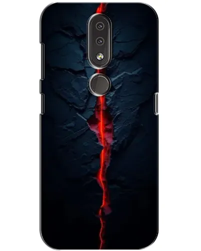 Чехол для Nokia 4.2 с картинкой «Kрасная лавовая трещина» Чехол для Nokia 4.2 с картинкой «Kрасная лавовая трещина»