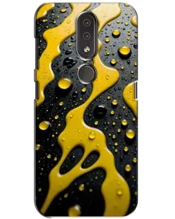 Чехол для Nokia 4.2 с картинкой «Жидкое желтое золото»