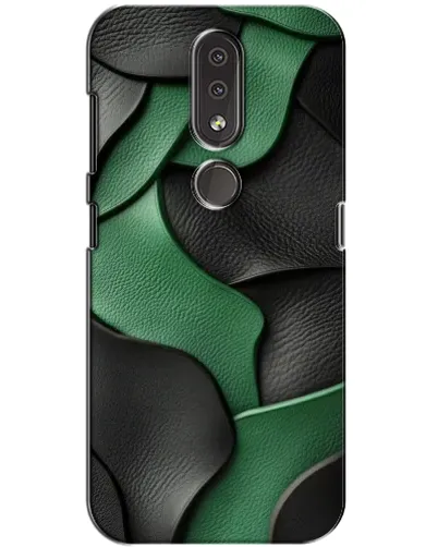 Чехол для Nokia 4.2 с картинкой «Зеленые кожаные волны» Чехол для Nokia 4.2 с картинкой «Зеленые кожаные волны»