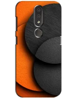Чехол для Nokia 4.2 с картинкой «Геометрия оранжевых кругов»