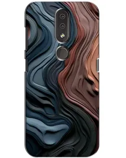 Чехол для Nokia 4.2 с картинкой «Цветные волны каньона»