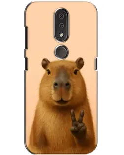 Чехол для Nokia 4.2 с картинкой «Капибара виктория»