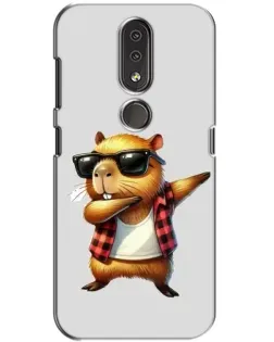 Чехол для Nokia 4.2 с картинкой «Капибара рэпер даб»