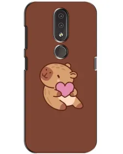 Чехол для Nokia 4.2 с картинкой «Капибара с сердцем»