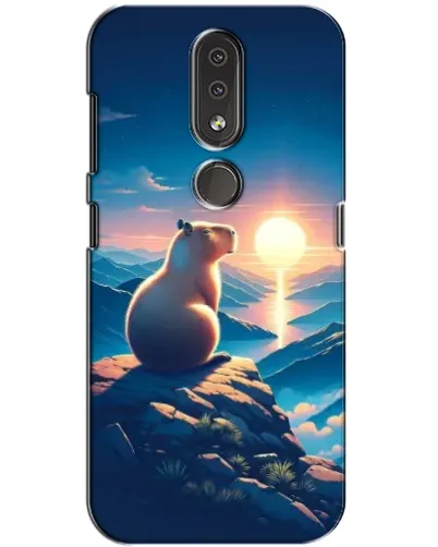 Чехол для Nokia 4.2 с картинкой «Закат солнца с капибарой» Чехол для Nokia 4.2 с картинкой «Закат солнца с капибарой»