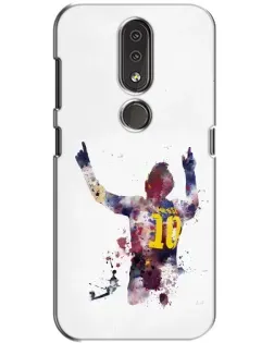 Чехол для Nokia 4.2 с картинкой «Акварельный Месси Барселона»