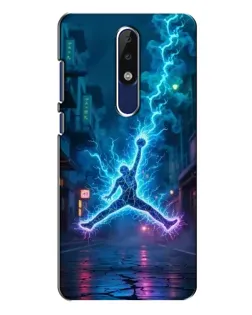 Чехол для Nokia 5.1 Plus (X5) с картинкой «Jordan Gold Jumpman»