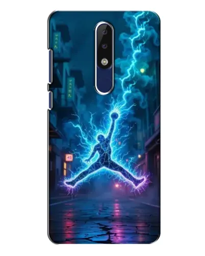 Чехол для Nokia 5.1 Plus (X5) с картинкой «Jordan Gold Jumpman»