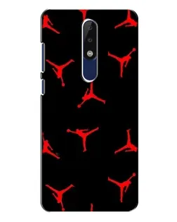 Чехол для Nokia 5.1 Plus (X5) с картинкой «Jordan Red Pattern»