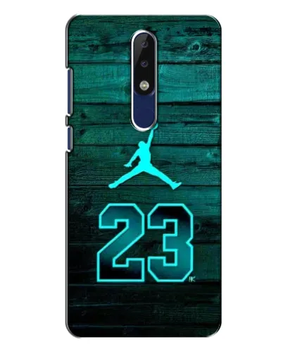 Чехол для Nokia 5.1 Plus (X5) с картинкой «Jordan Cyan 23»
