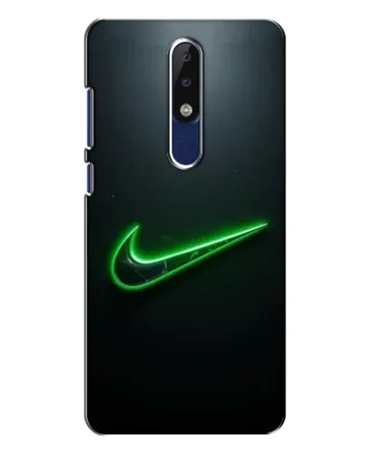 Чехол для Nokia 5.1 Plus (X5) с картинкой «Неоновый контур Nike»