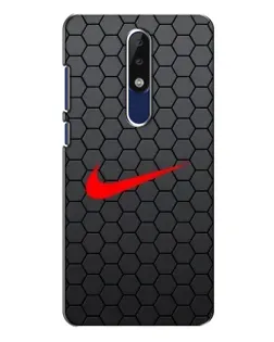 Чехол для Nokia 5.1 Plus (X5) с картинкой «Nike — карбоновая сетка»