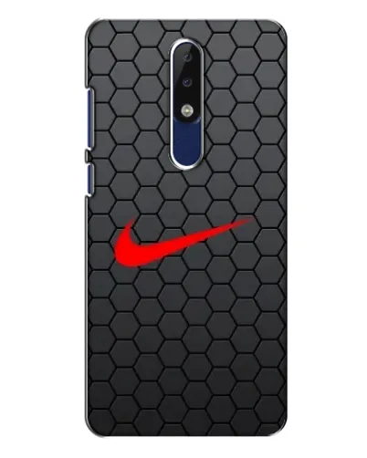 Чехол для Nokia 5.1 Plus (X5) с картинкой «Nike — карбоновая сетка»