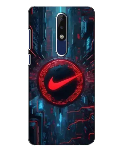Чехол для Nokia 5.1 Plus (X5) с картинкой «Техногенный стиль Nike»