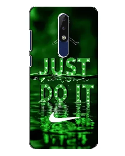 Чехол для Nokia 5.1 Plus (X5) с картинкой «Зеленый неоновый Nike»