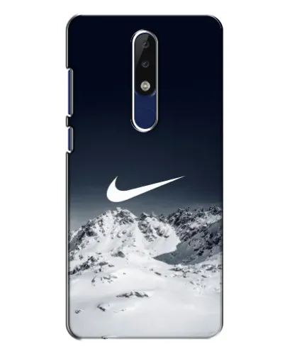 Чехол для Nokia 5.1 Plus (X5) с картинкой «Nike — зимние горы»