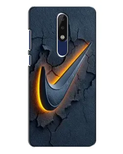 Чехол для Nokia 5.1 Plus (X5) с картинкой «Объемный логотип Найк»