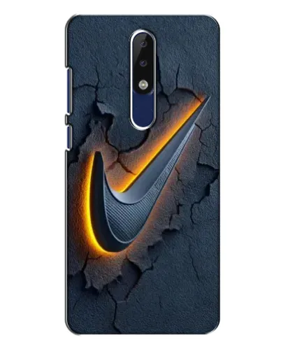 Чехол для Nokia 5.1 Plus (X5) с картинкой «Объемный логотип Найк»