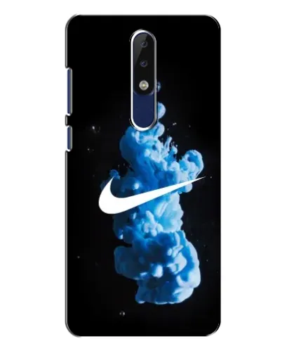 Чехол для Nokia 5.1 Plus (X5) с картинкой «Nike и синий дым»