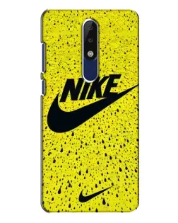 Чехол для Nokia 5.1 Plus (X5) с картинкой «Желтый текстурный Nike»