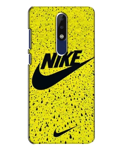 Чехол для Nokia 5.1 Plus (X5) с картинкой «Желтый текстурный Nike»