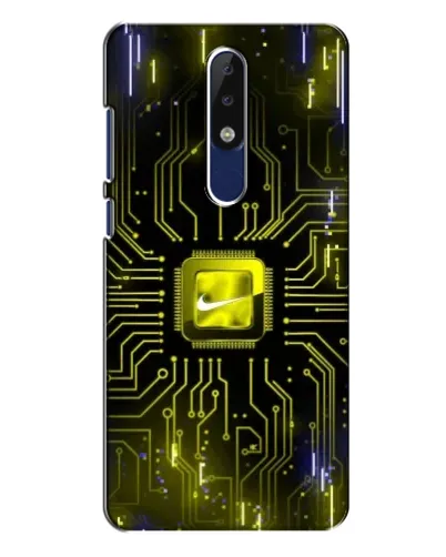 Чехол для Nokia 5.1 Plus (X5) с картинкой «Nike — золотая искра»