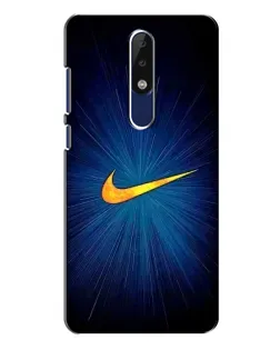 Чехол для Nokia 5.1 Plus (X5) с картинкой «Синий пульс Nike»